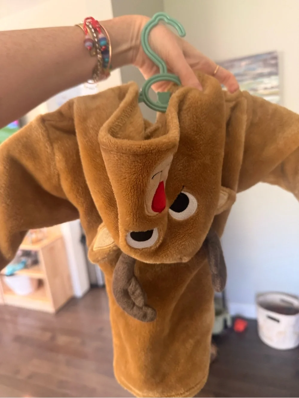 Bo monogrammed Reindeer Baby Robe 0-9 months
